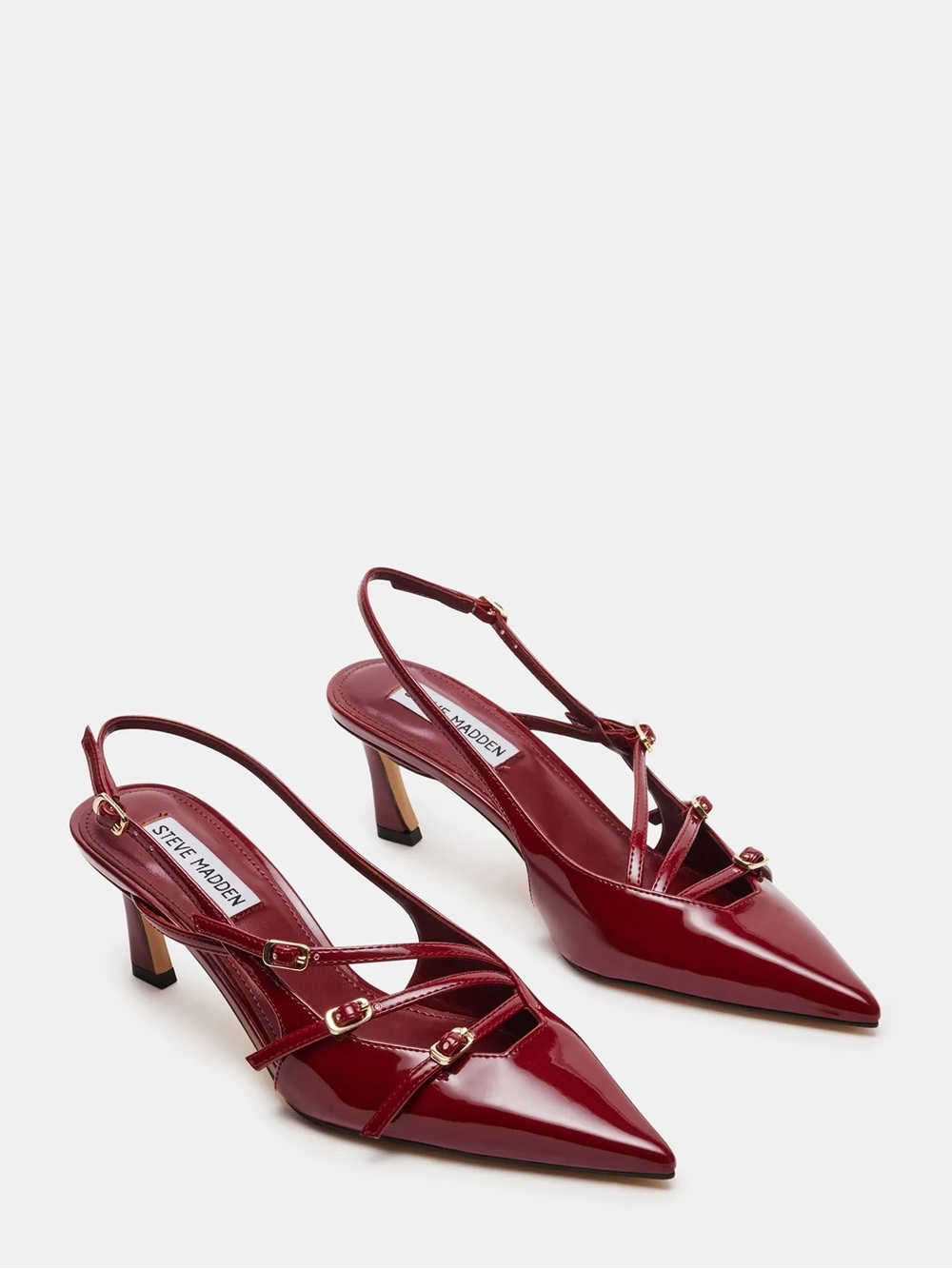 Steve Madden Liana Slingback in Wine Patent